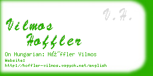 vilmos hoffler business card